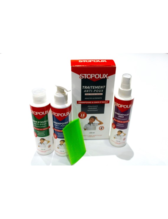 Pack Traitement En Anti Poux Spray Repulsif Stopoux